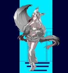 黑白狐——小璃头像同人高清图