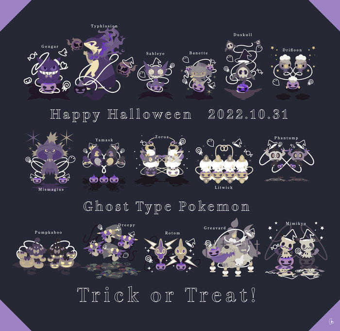 Pkmn★Log-33　 　Happy Halloween插画图片壁纸