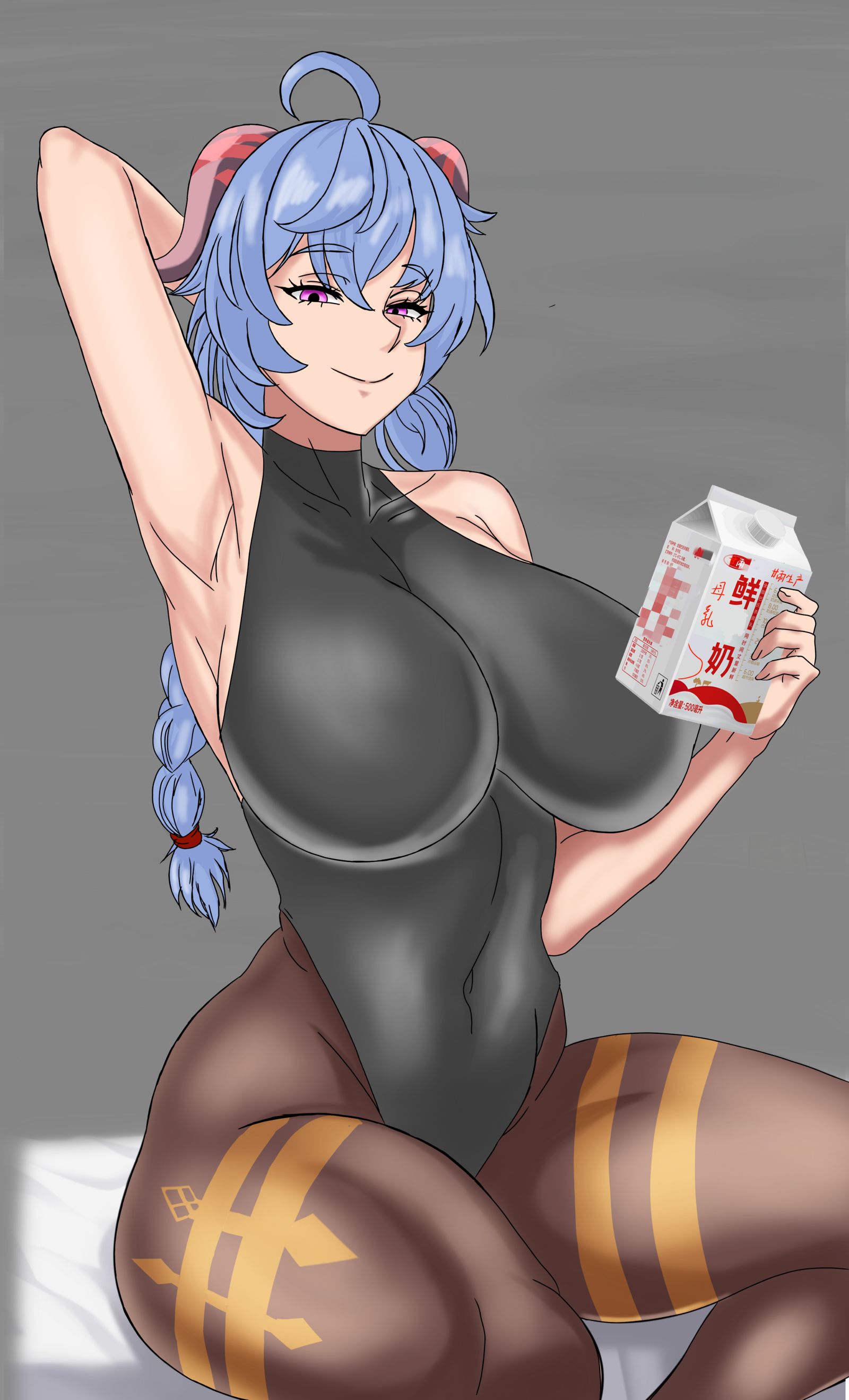 甘雨自制椰奶插画图片壁纸