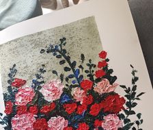 玫瑰-油画油画风