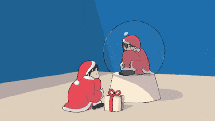 Merry Christmas插画图片壁纸