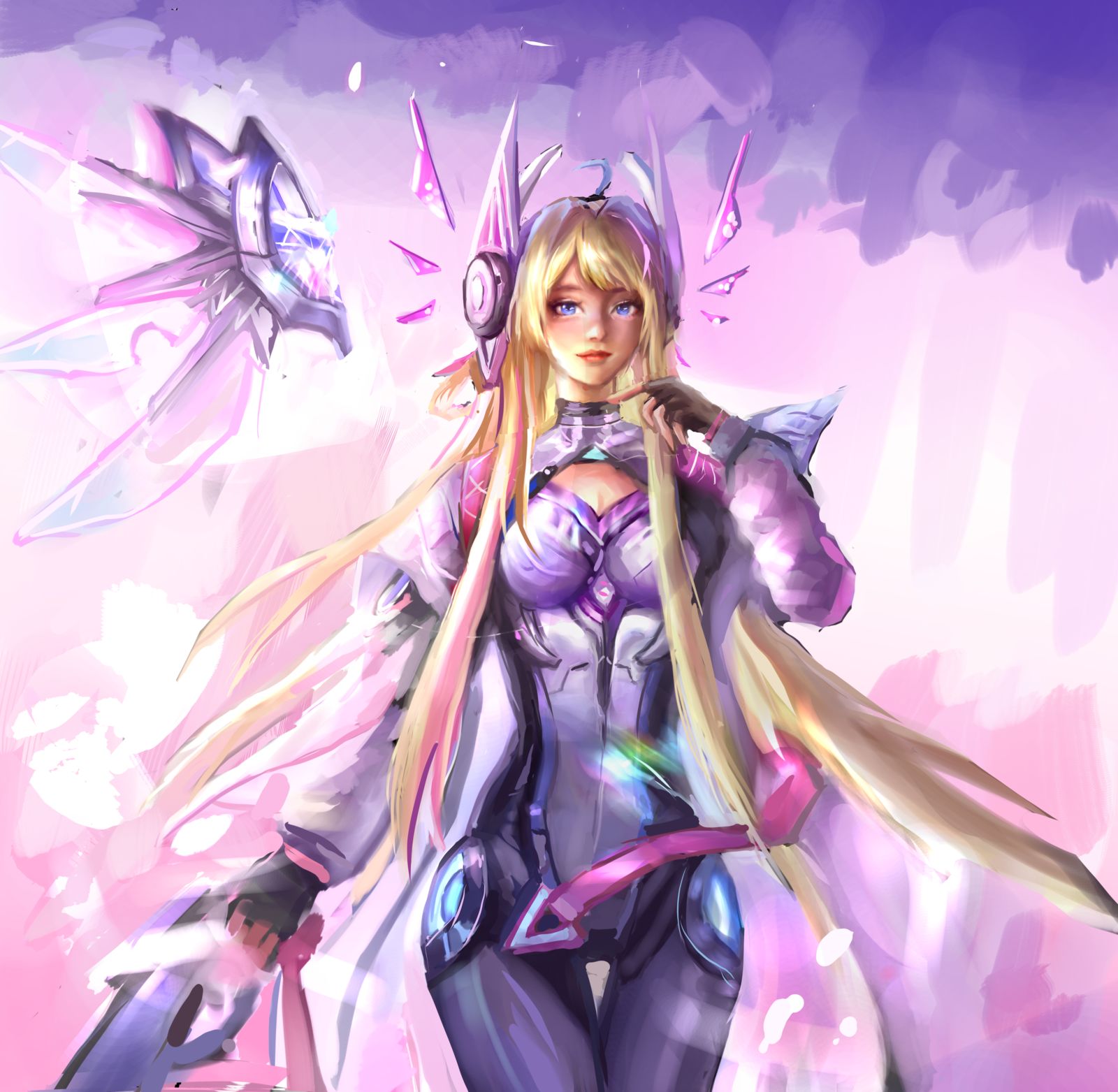 画了王者荣耀 虞姬 无限倾心同人插画图片壁纸