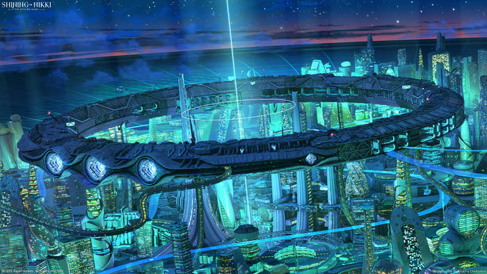未来都市/Future city (Shining Nikki)插画图片壁纸