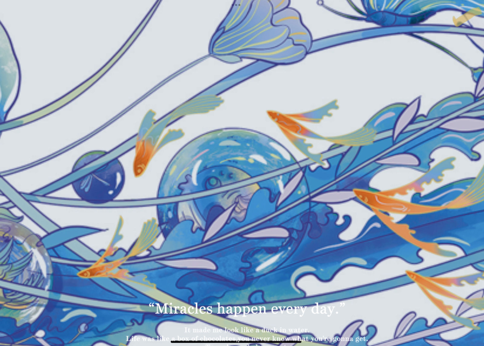 水母与花插画图片壁纸