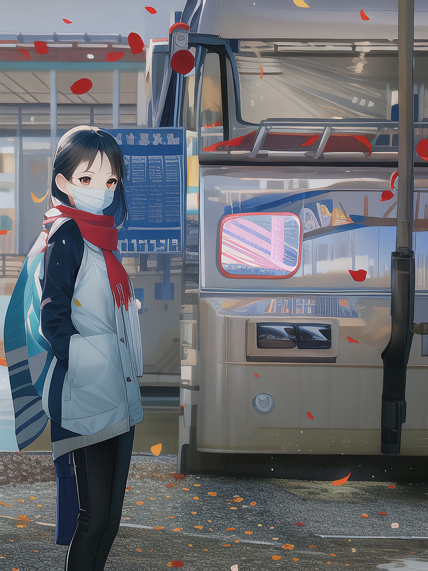 街上的少女-赛博朋克简约