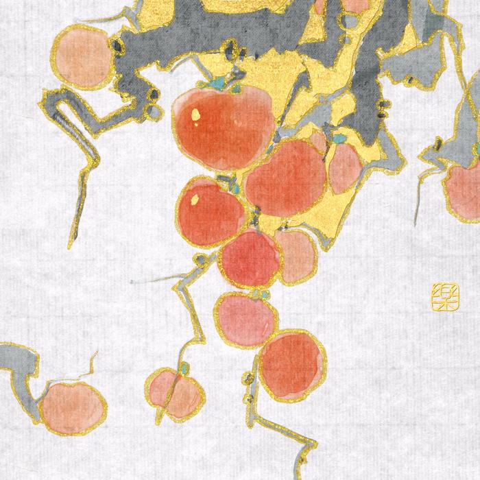 柿柿如意插画图片壁纸