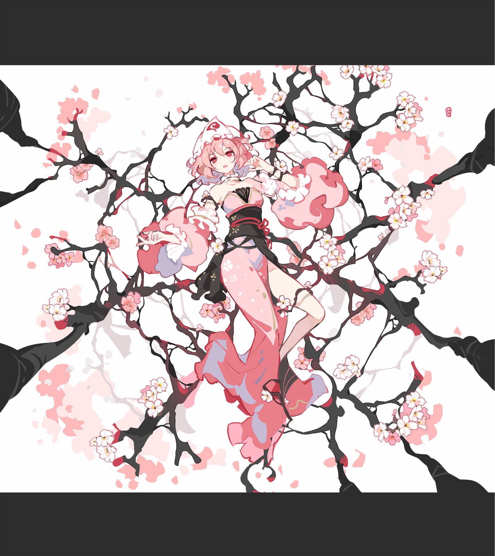 樱花之巢插画图片壁纸