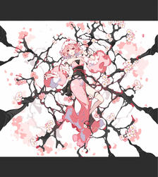 樱花之巢插画图片壁纸