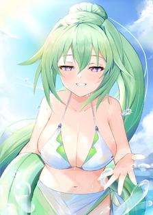 Summer Green Heart插画图片壁纸