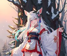 雪中独行，狐耳少女带你穿梭日本风。