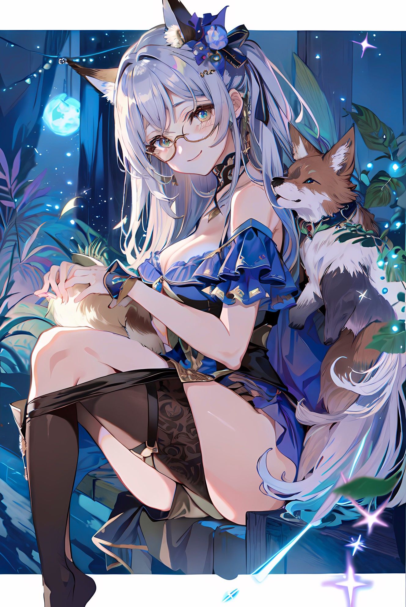 星空闪耀少女插画图片壁纸