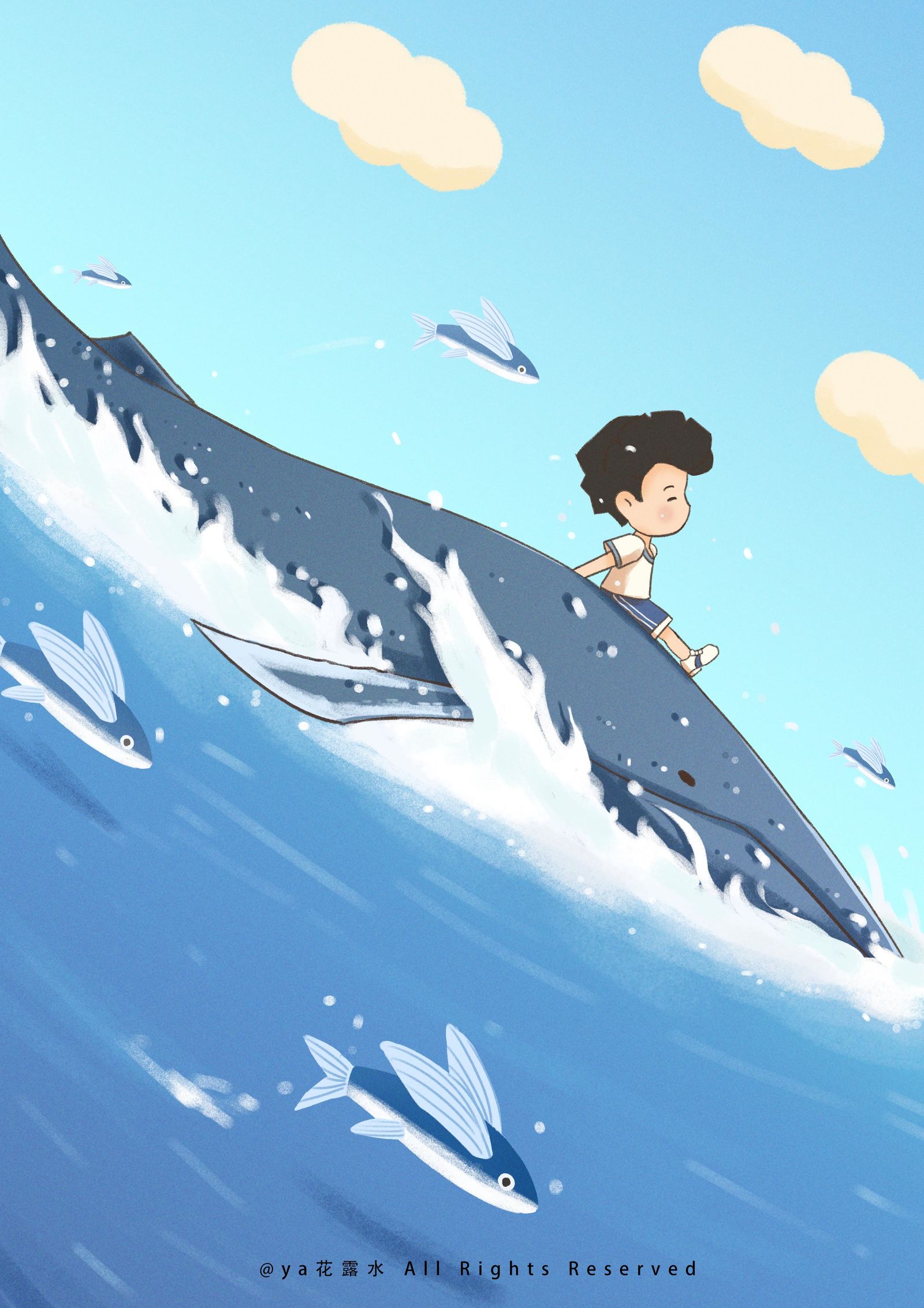 《向往大海》系列插画插画图片壁纸