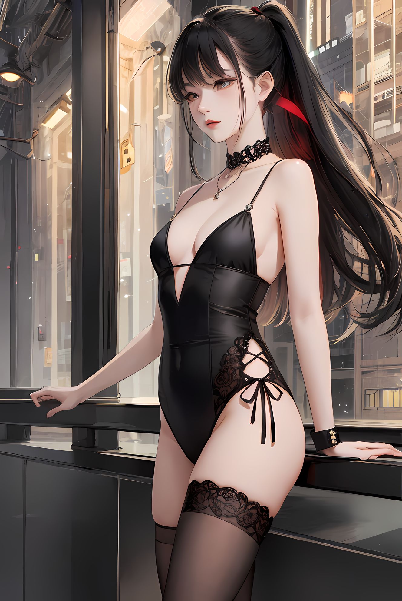 黑发萌妹子独挑大梁！插画图片壁纸