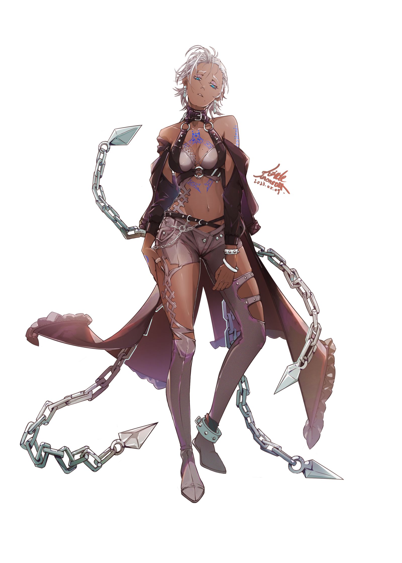 黑皮立绘插画图片壁纸