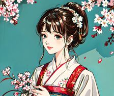 花海少女浅笑-古早风cherry blossoms