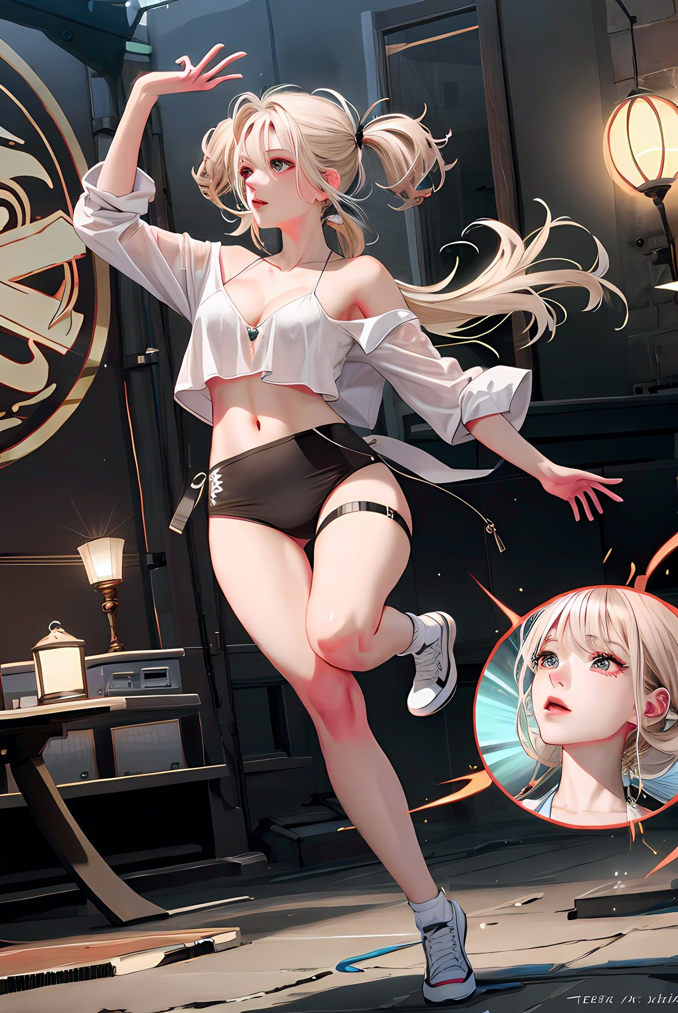 奔跑少女插画图片壁纸