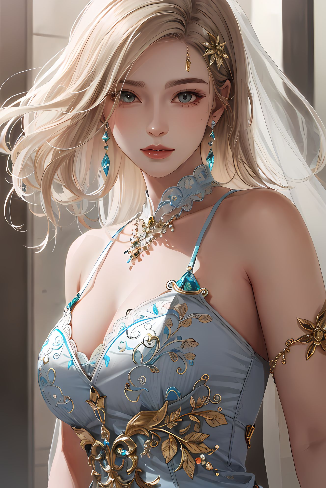 丰满少女的时尚配饰插画图片壁纸