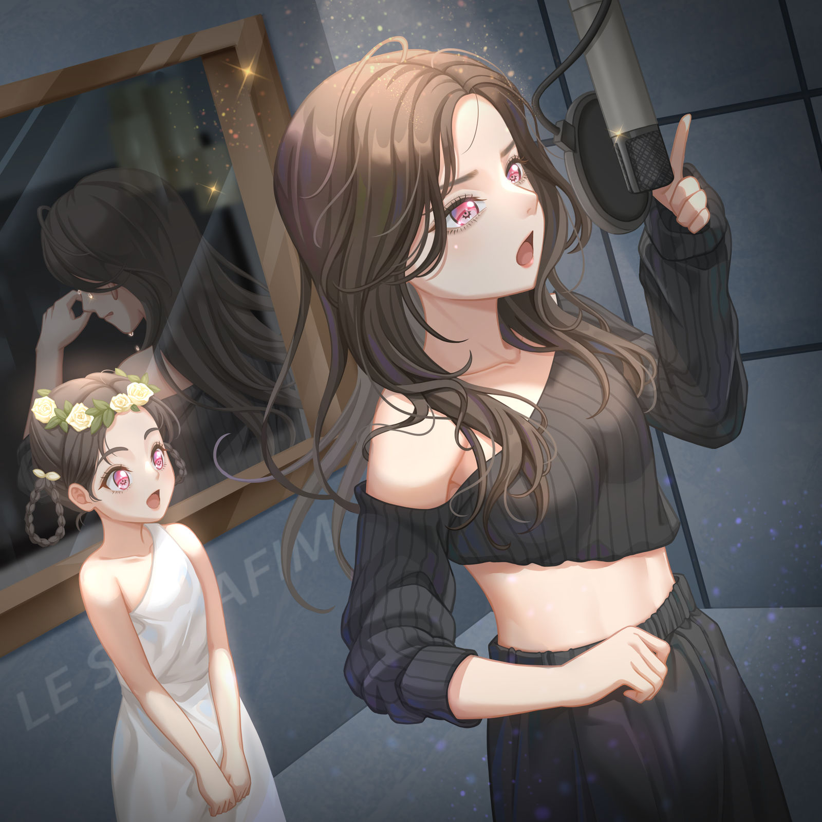 樱花-唱插画图片壁纸