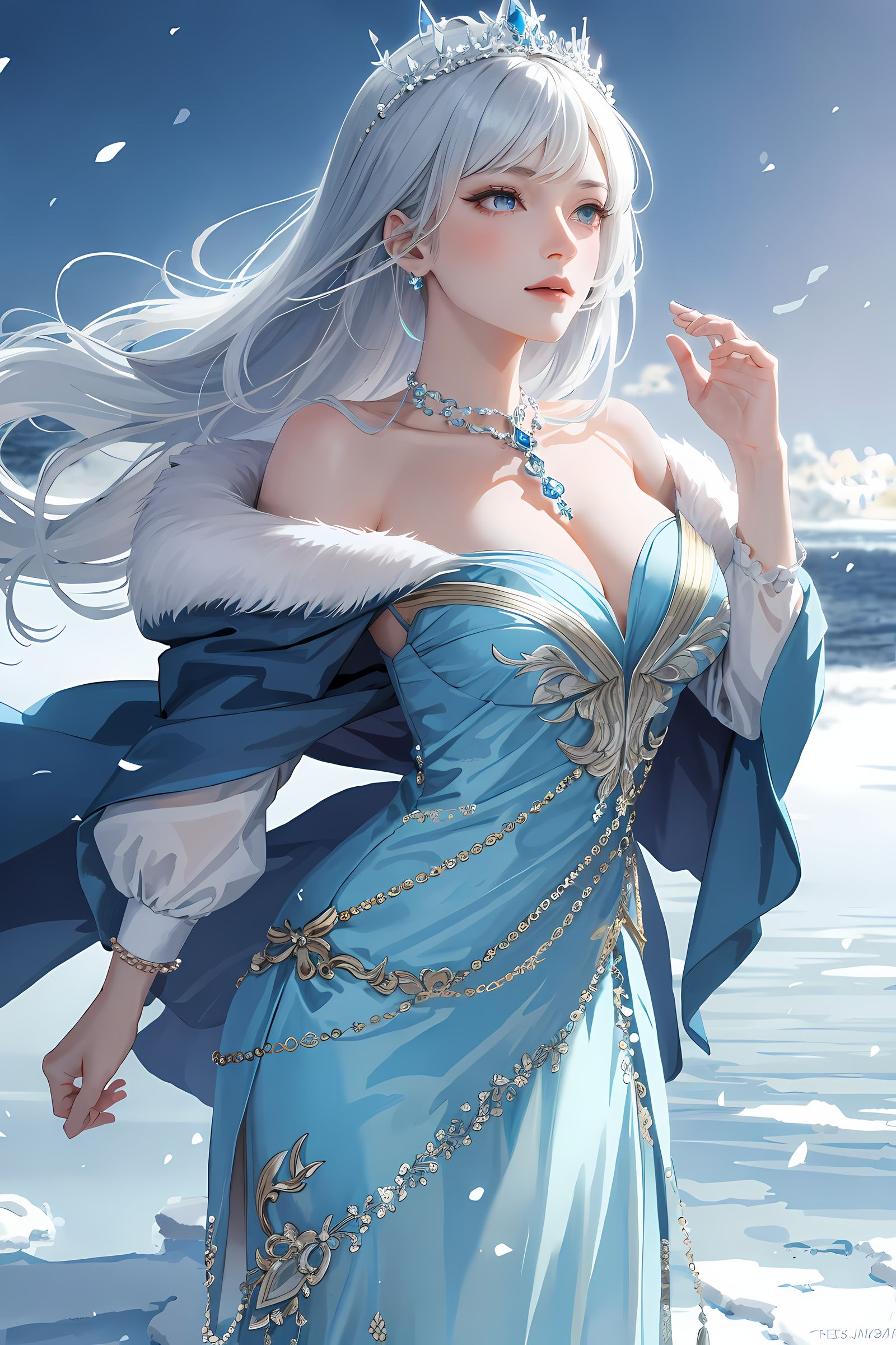 「冰雪公主」插画图片壁纸