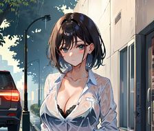 雨中的诱惑-默认画风1girl