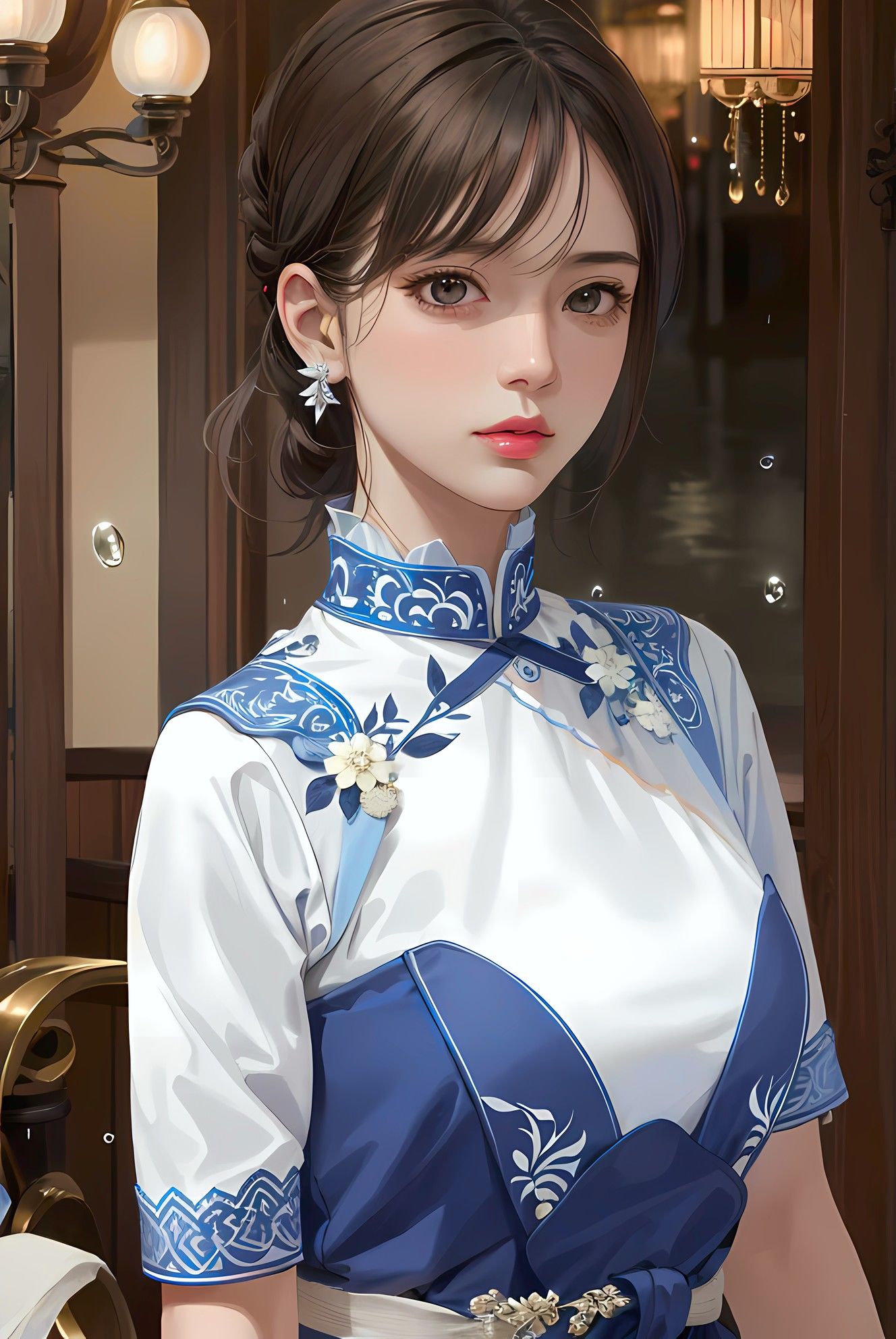 二次元少女的珠宝绽放插画图片壁纸