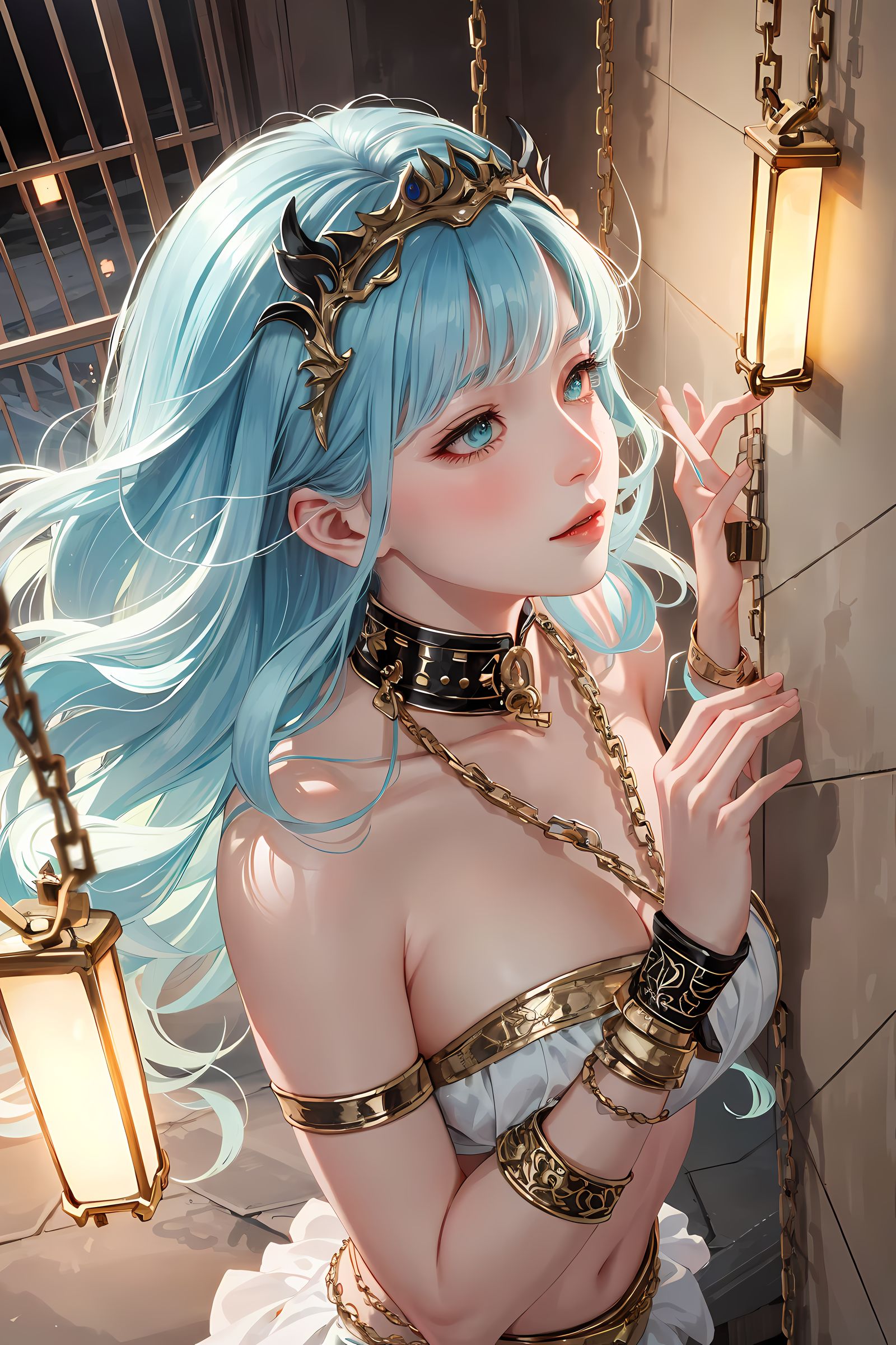 锁链少女插画图片壁纸