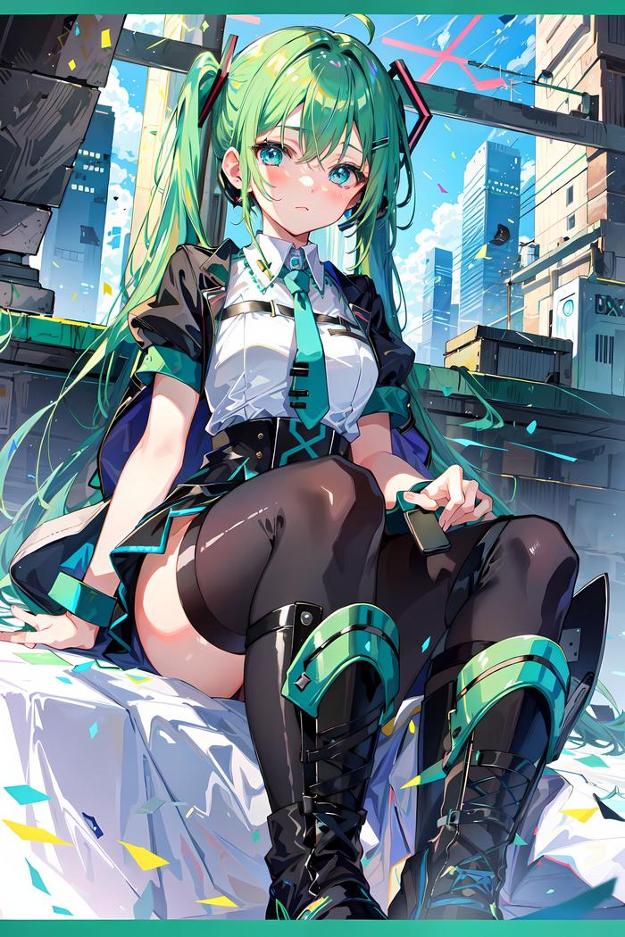 miku！插画图片壁纸