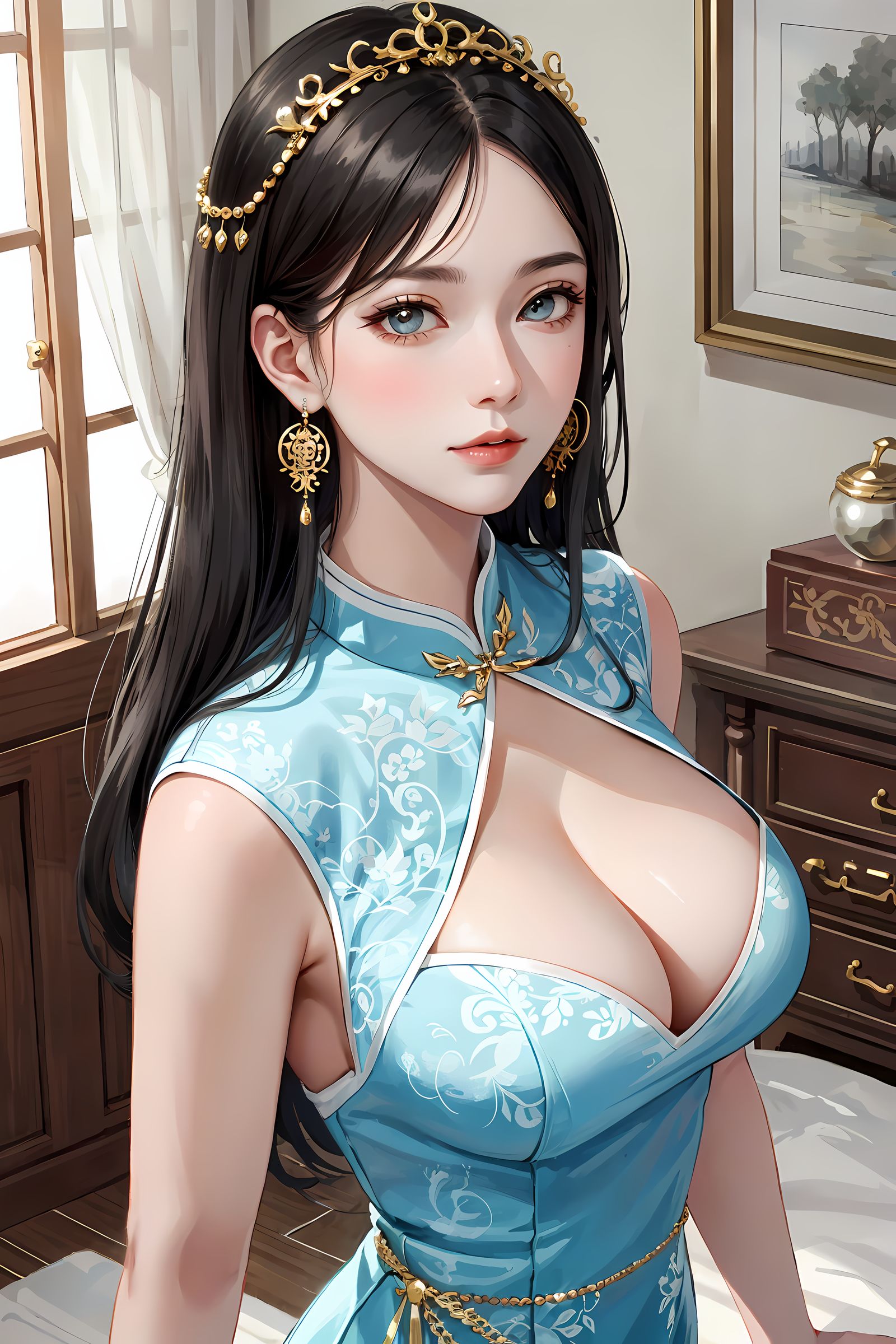 邻居家的小姐姐插画图片壁纸