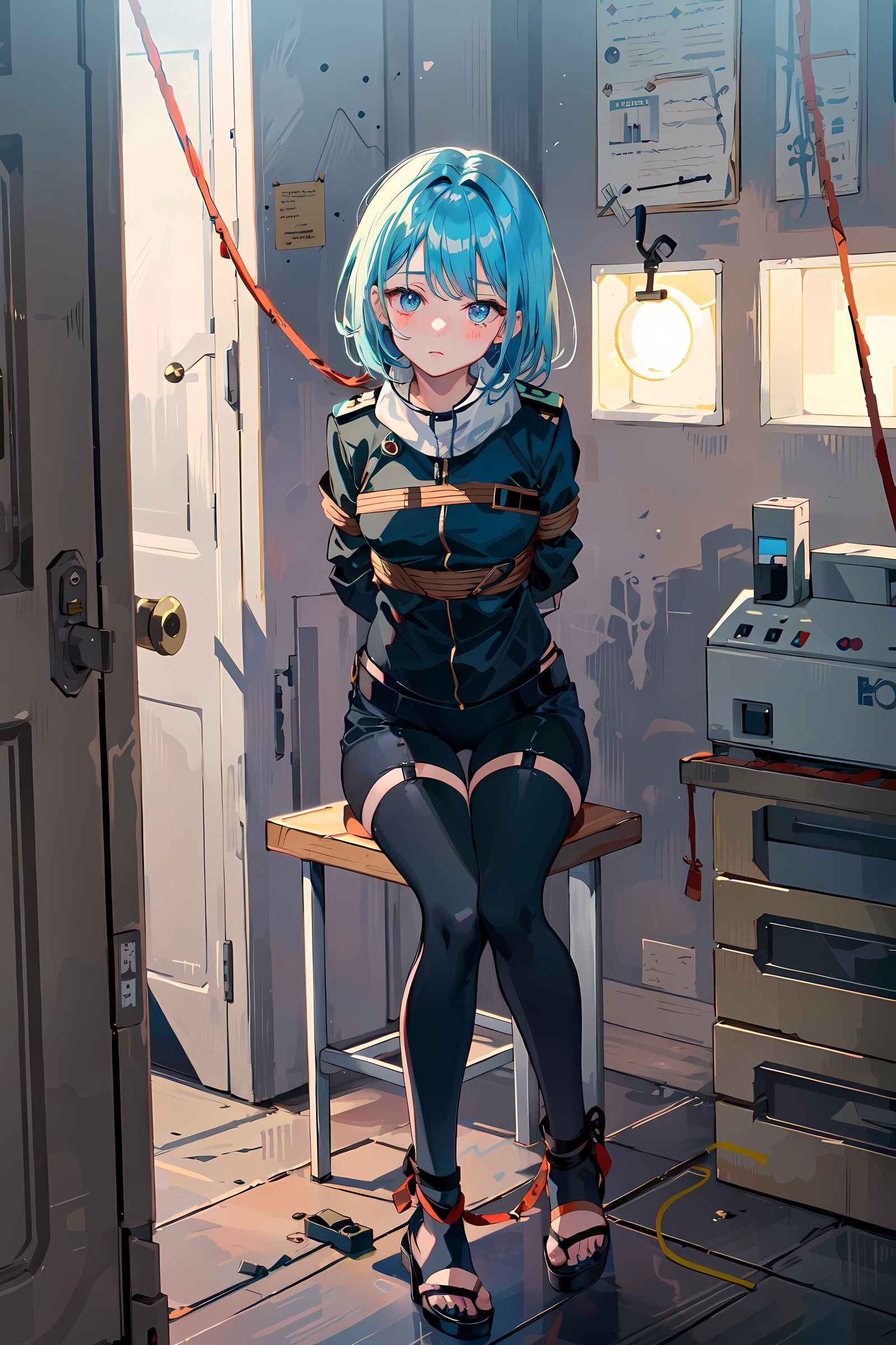 缚住我的性感姑娘插画图片壁纸