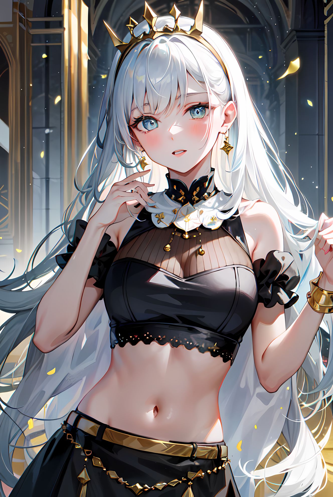 星之耳环女孩插画图片壁纸