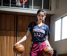 二次元篮球女孩-真人写实篮球