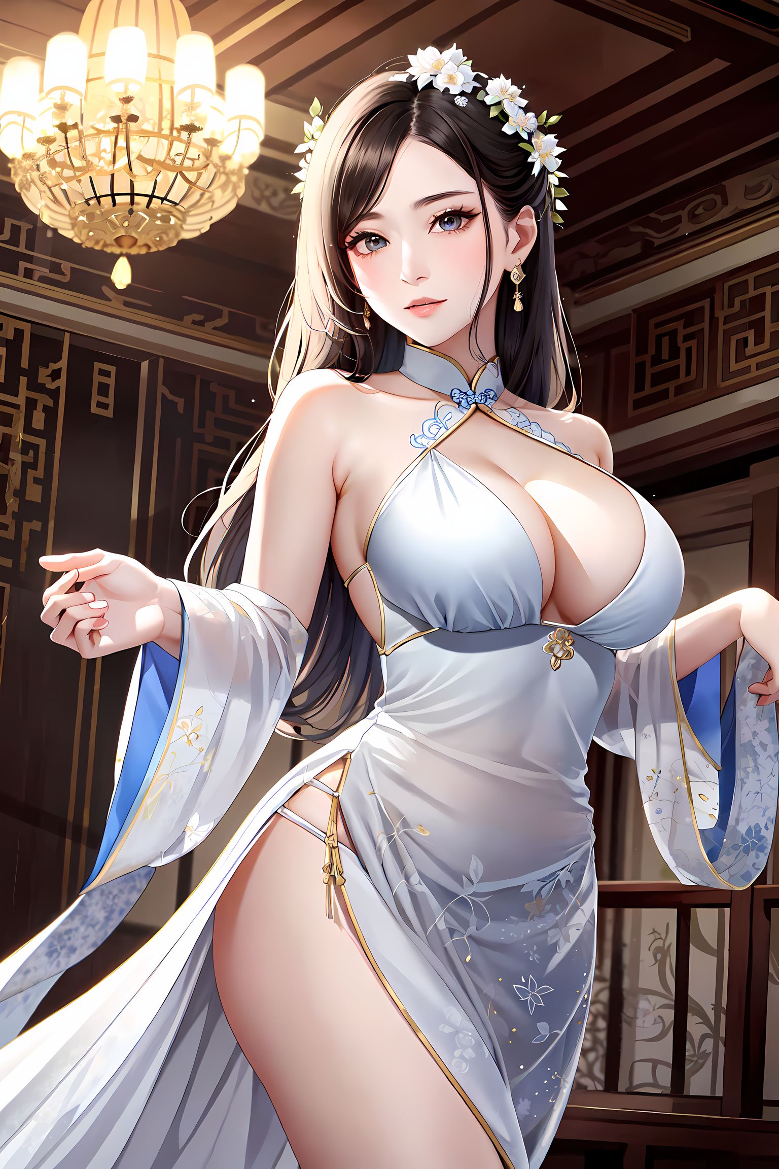 二次元美少女书房私房照插画图片壁纸