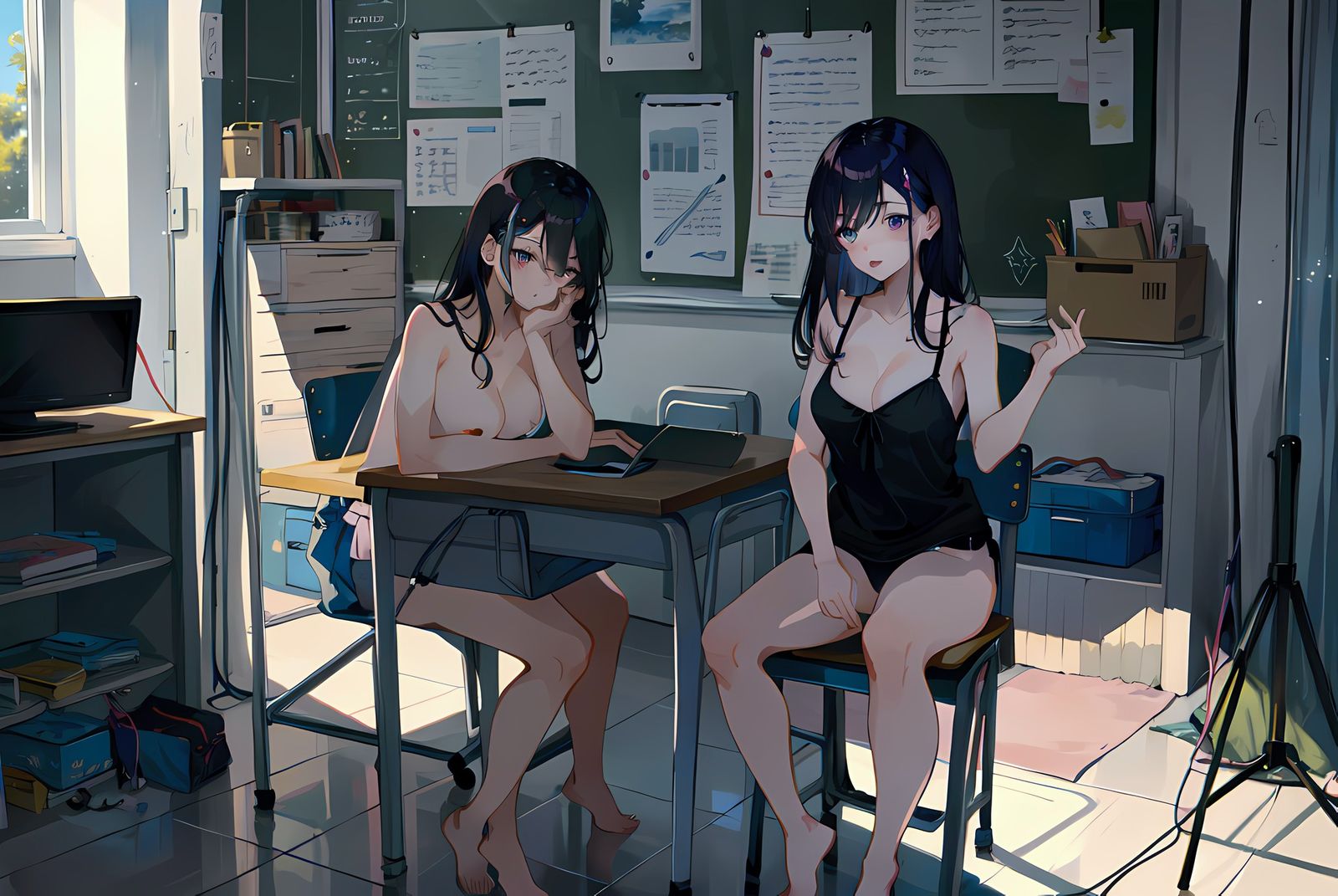 休闲美女。-二次元多女