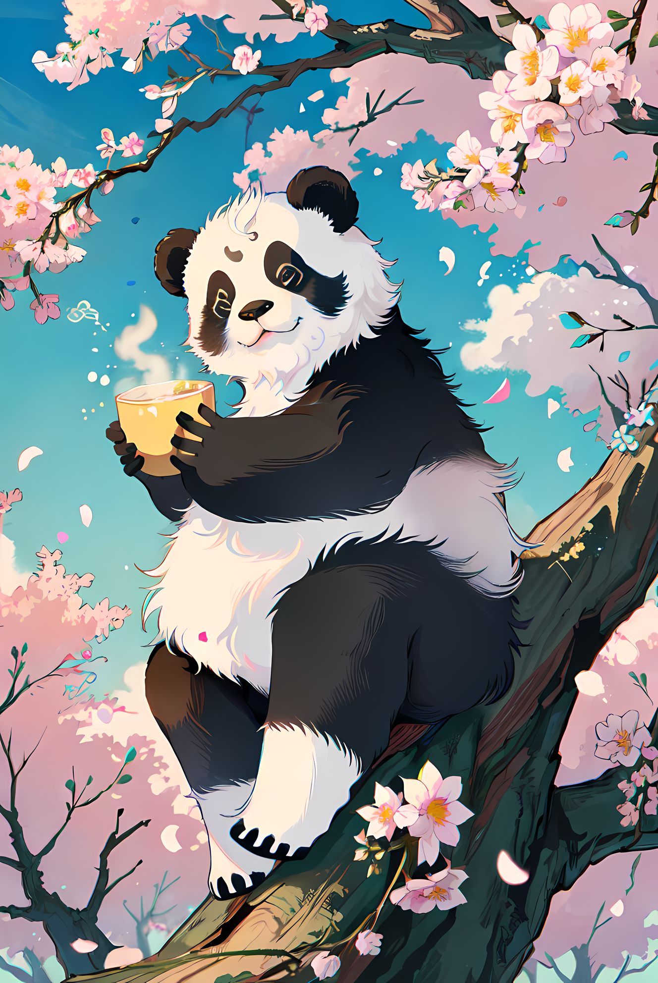 樱花熊猫-二次元樱花