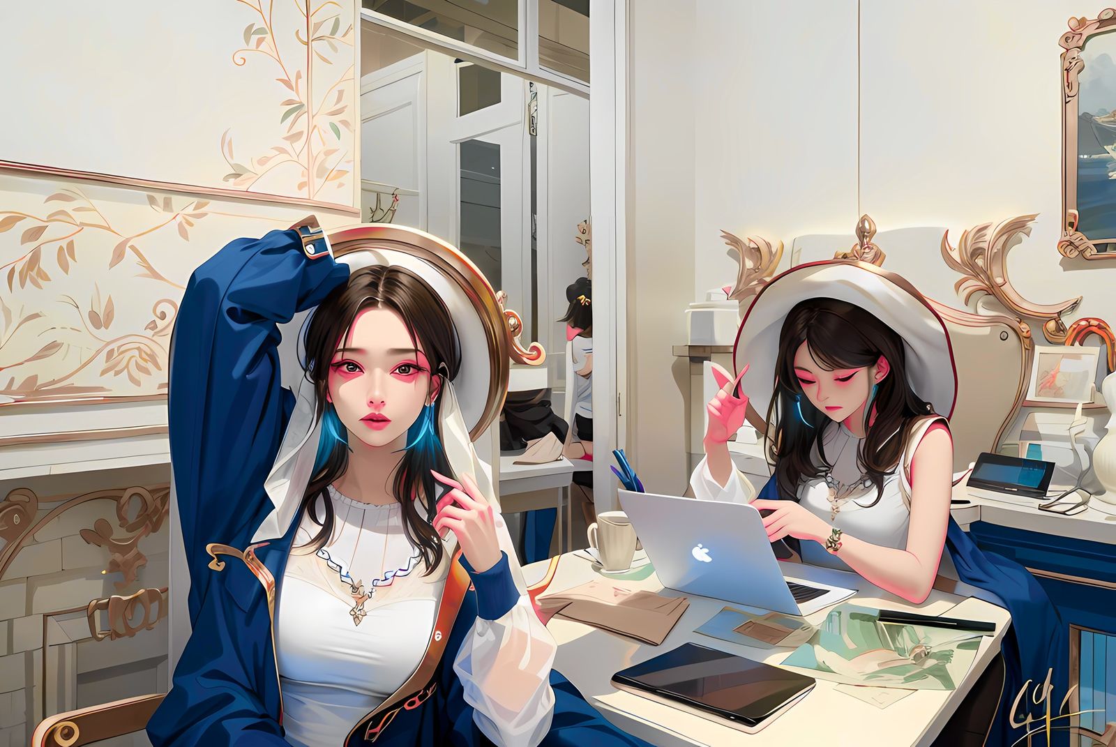 动漫美少女集结插画图片壁纸