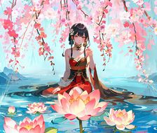 水上花香-二次元cherry blossoms