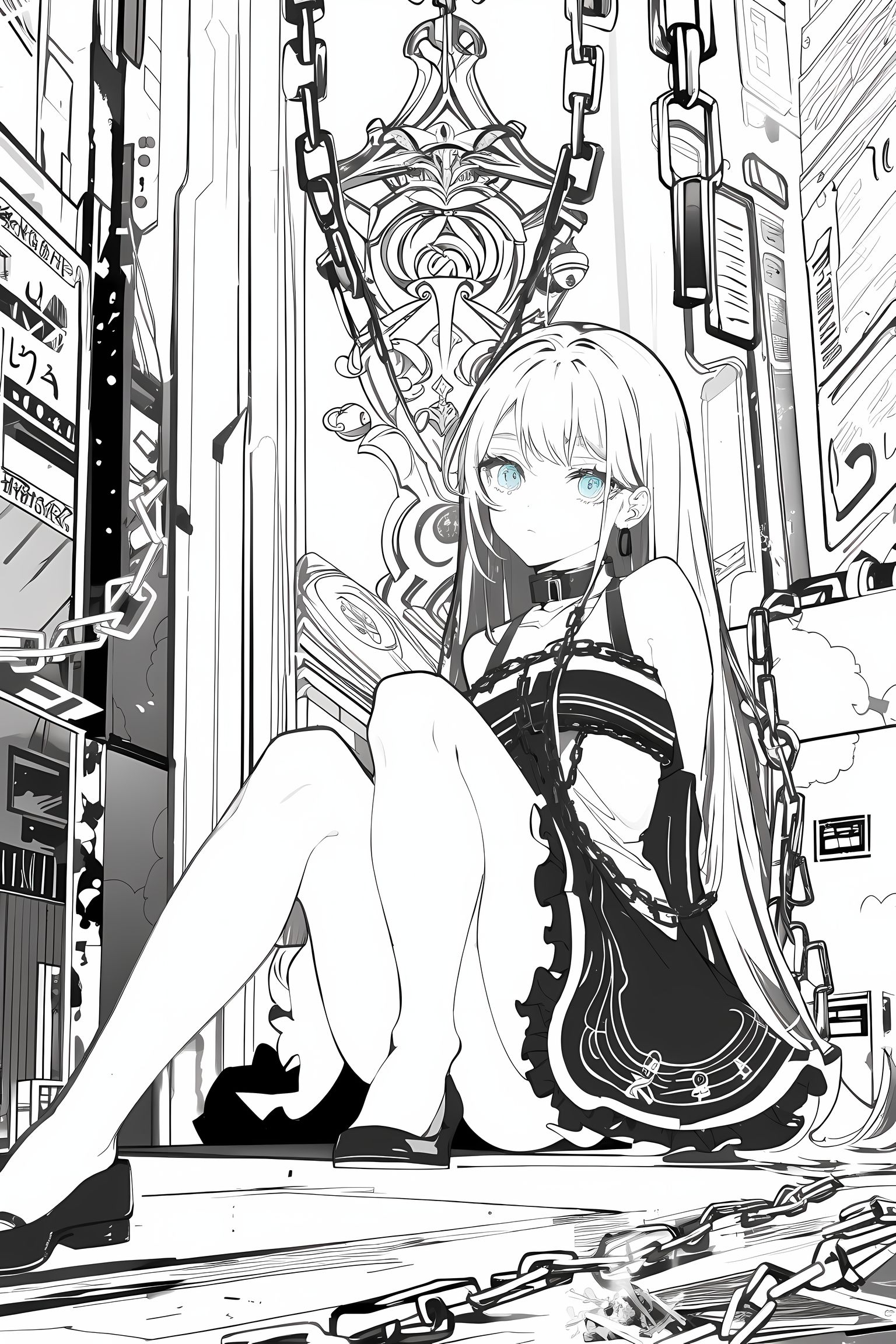 她的束缚插画图片壁纸