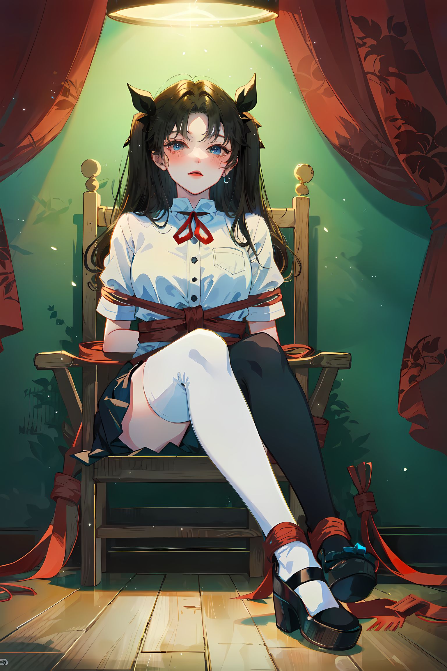 美少女腿控萌妹子插画图片壁纸