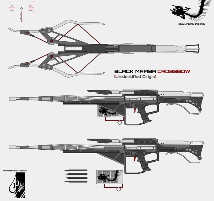 Black Mamba Crossbow 黑曼巴十字弩插画图片壁纸