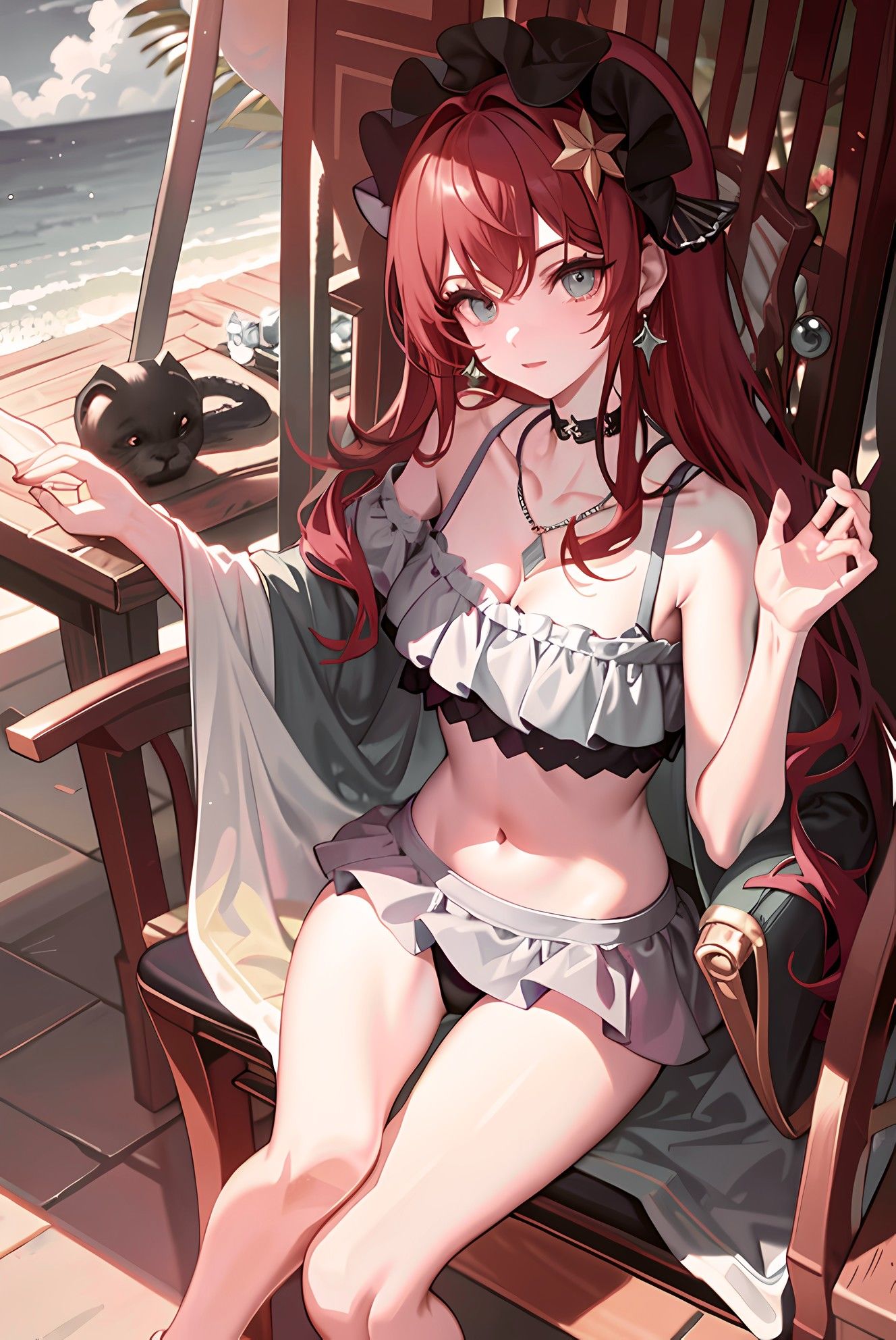 红发少女的生活插画图片壁纸