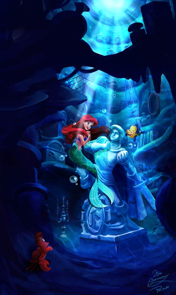 The Little Mermaid 25th插画图片壁纸