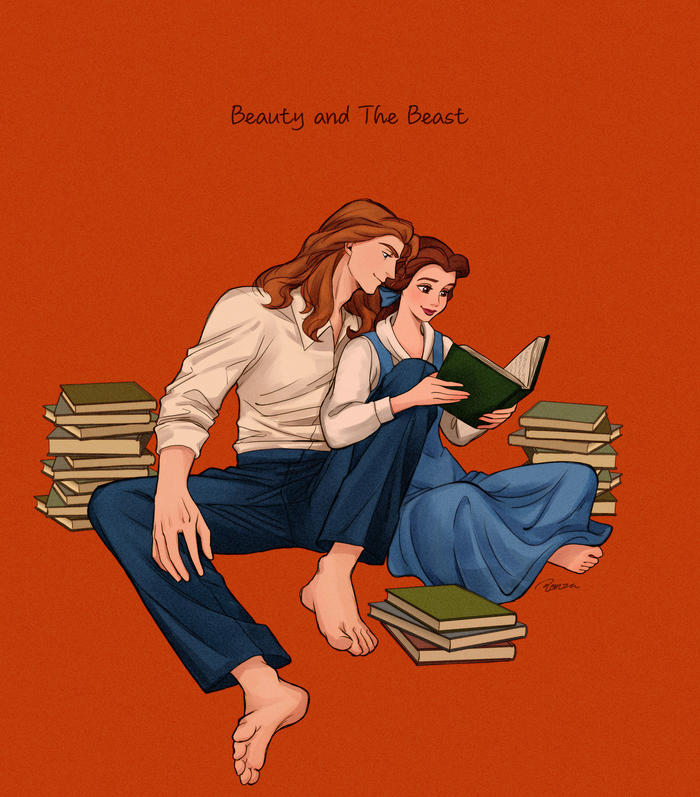 Beauty And The Beast插画图片壁纸