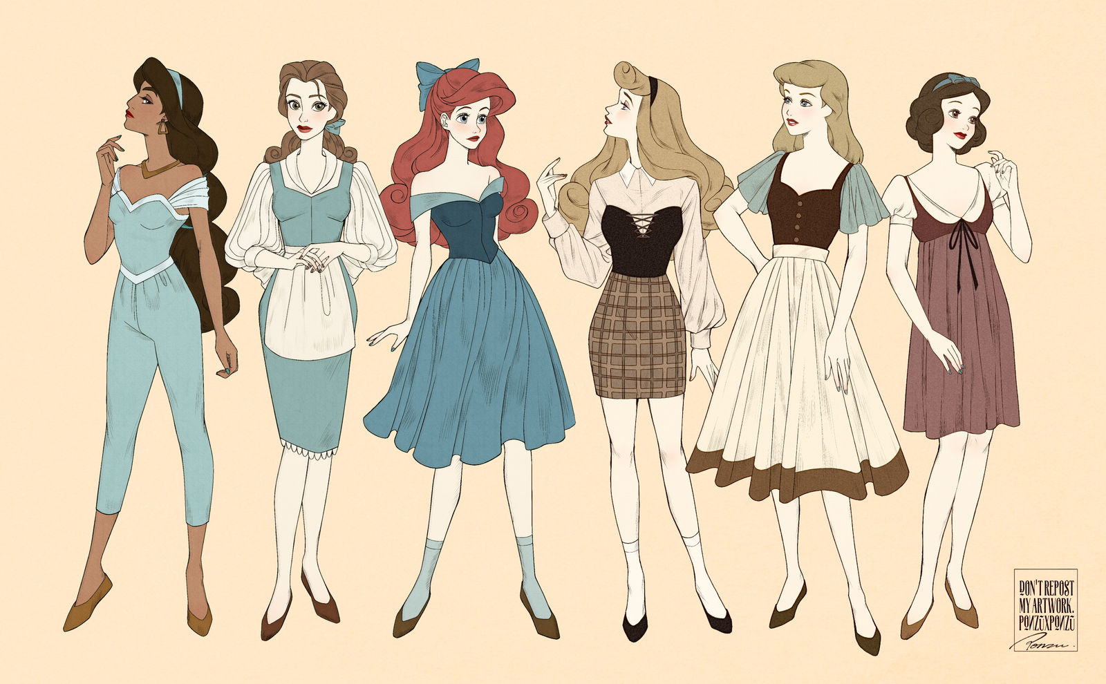 Disney Outfits插画图片壁纸
