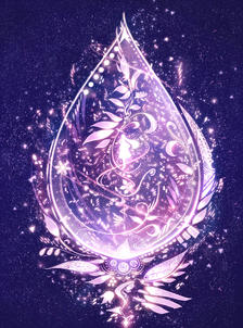 紫色的水滴插画图片壁纸