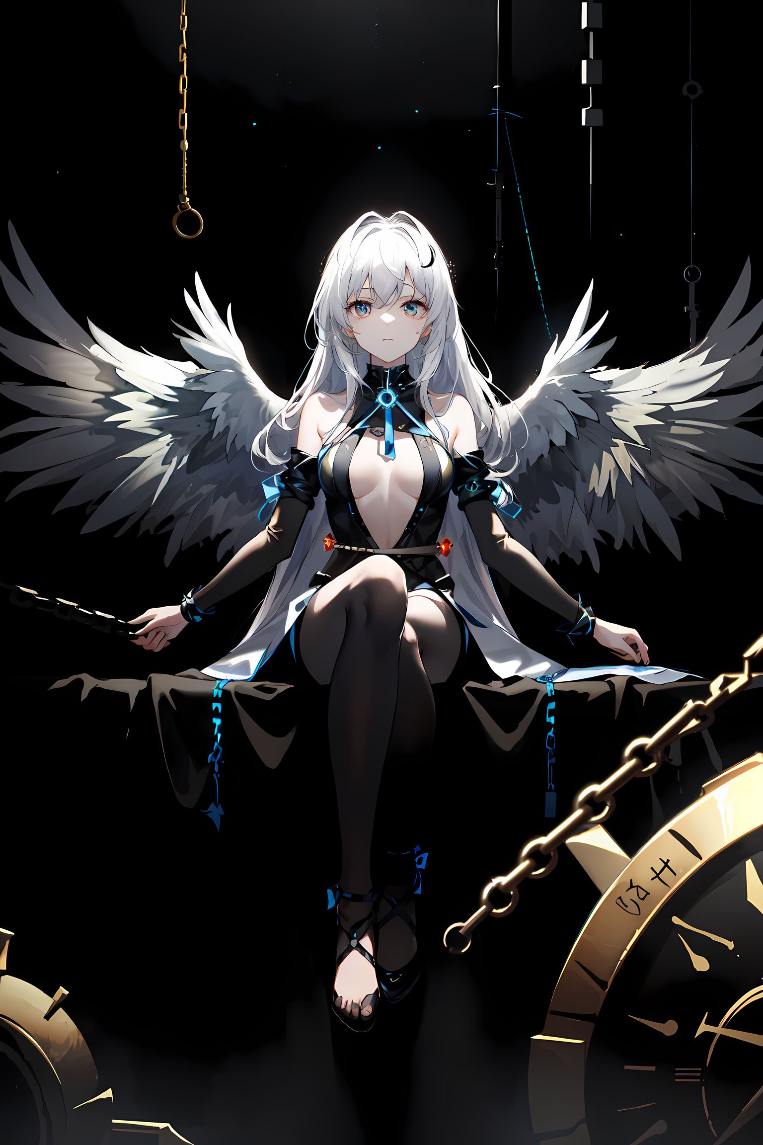 束缚翅膀的天使。