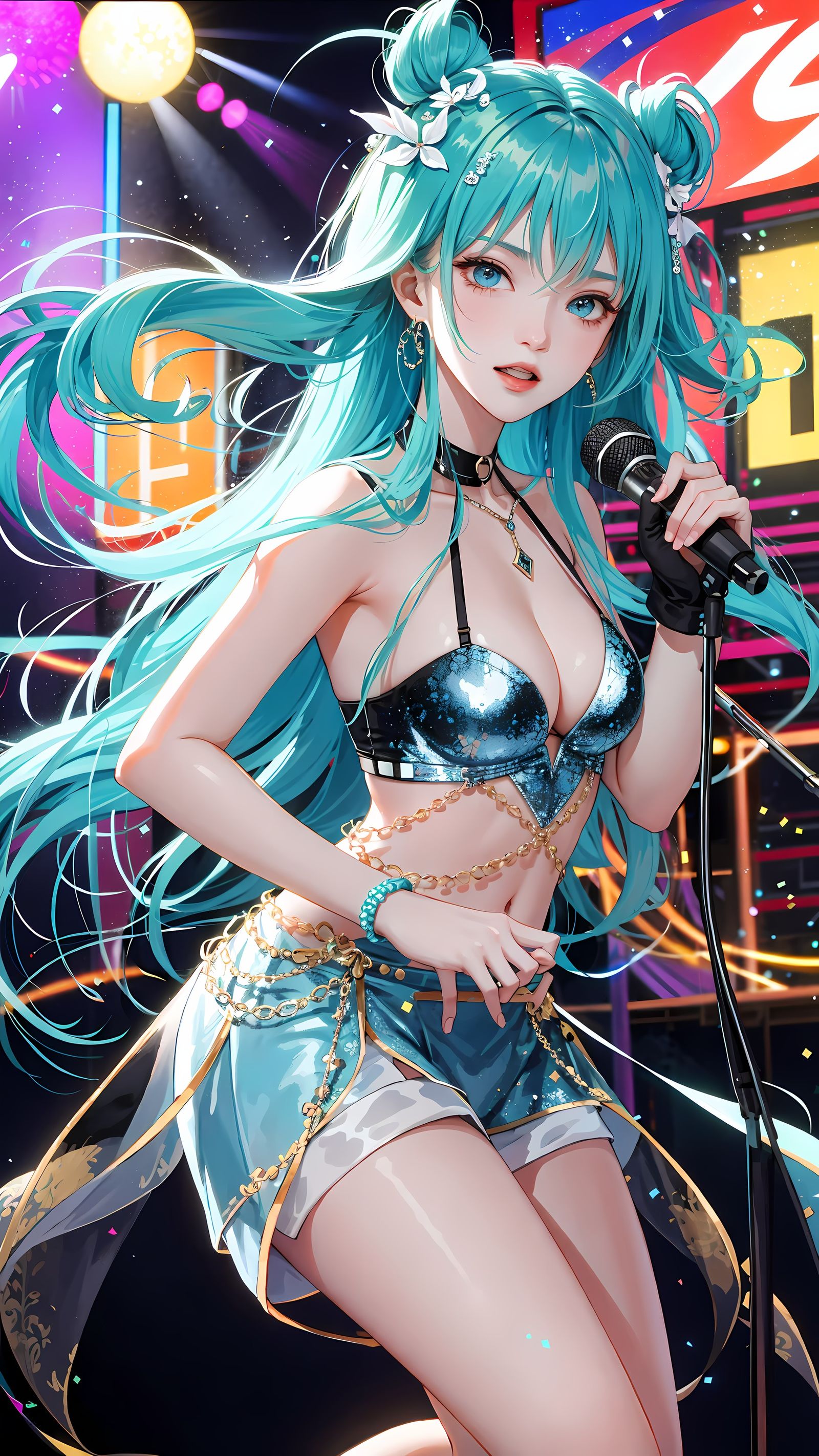 二次元歌姬靓丽登场！插画图片壁纸