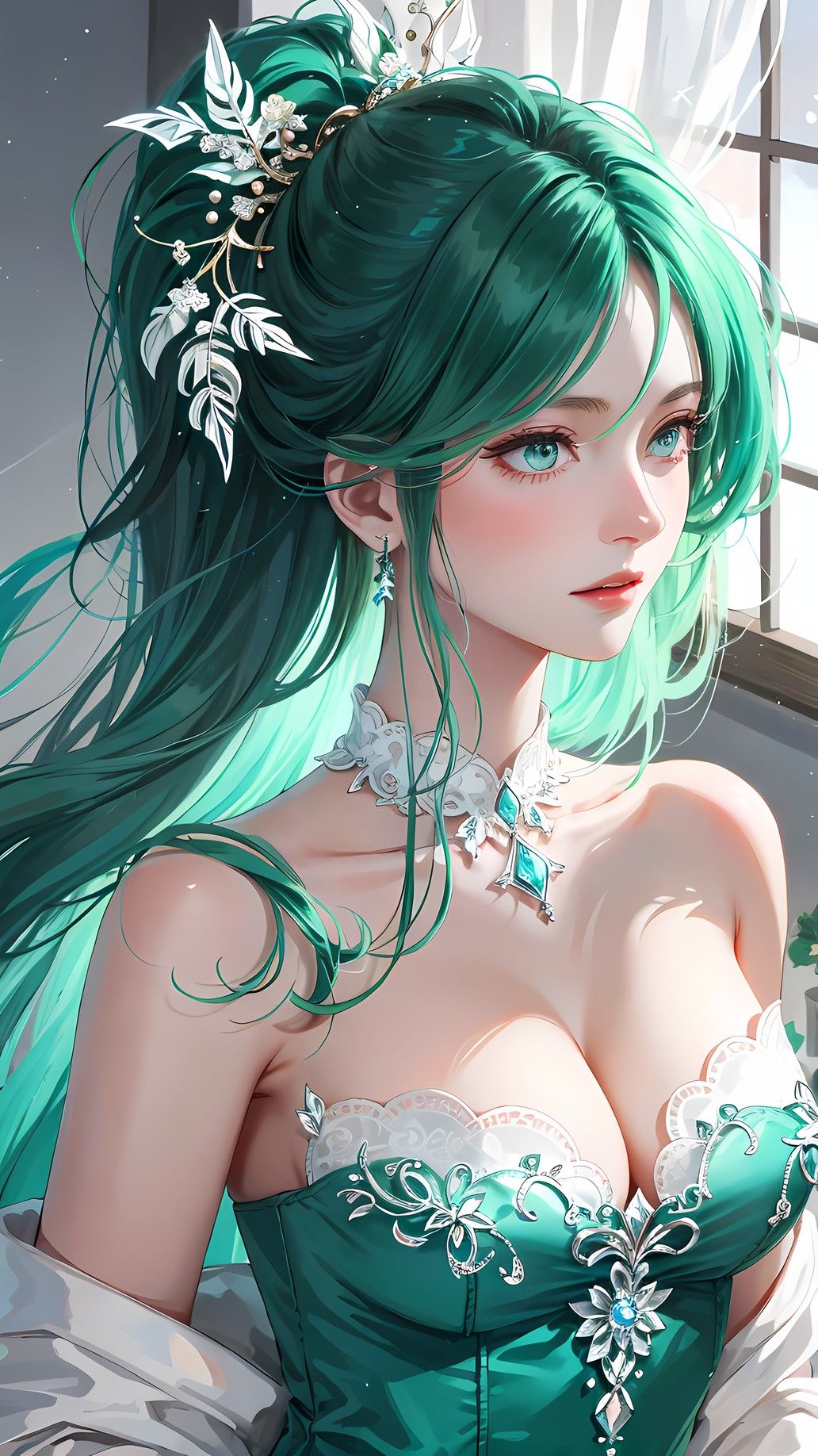 二次元美少女的怦然心动插画图片壁纸