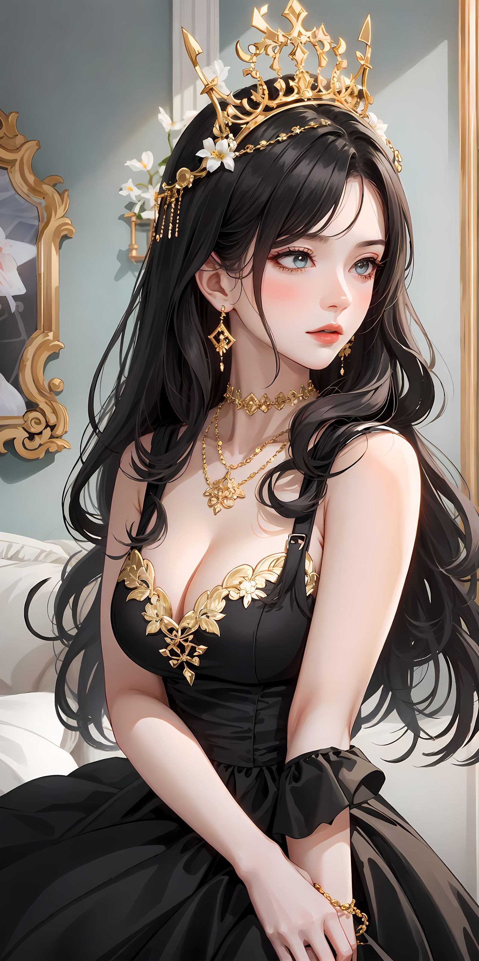 黑裙美女珠宝秀-2.5D写实女性