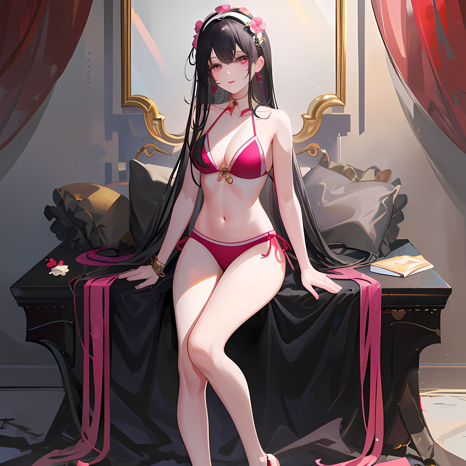 二次元美少女华丽登场！插画图片壁纸