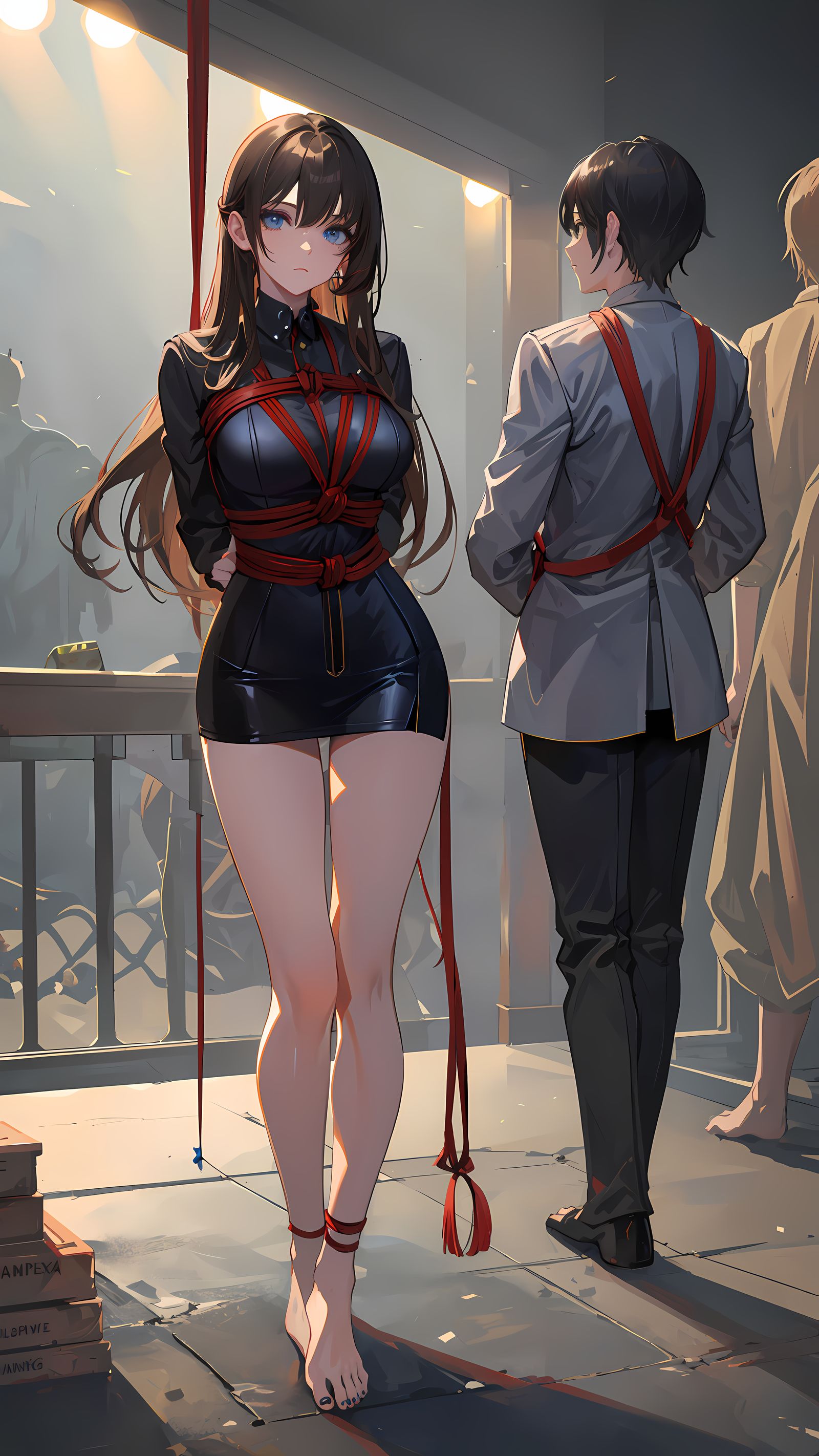束缚与跳跃插画图片壁纸
